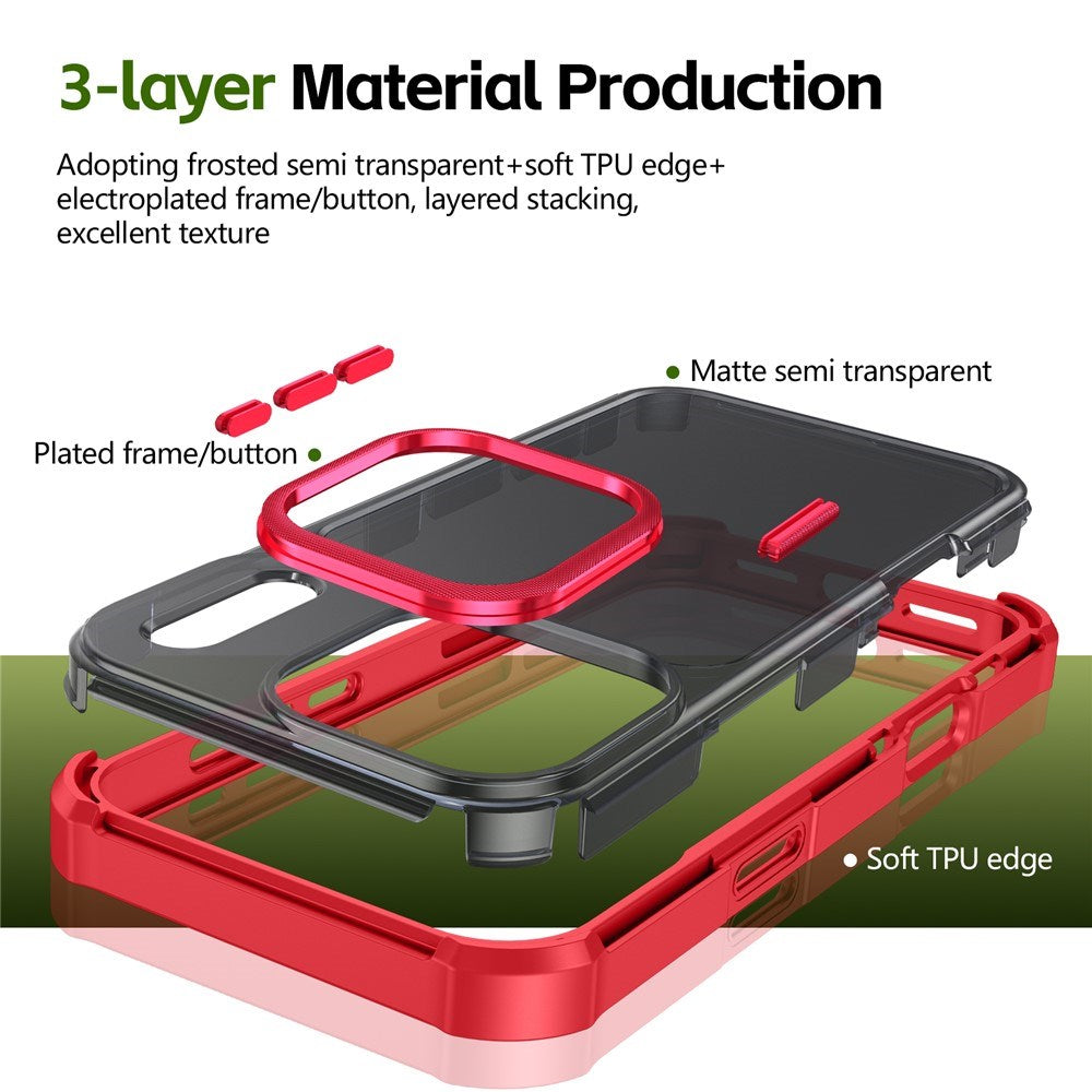 iPhone 17 Pro EIDERWOOD Matt Hybrid Plast Skal - MagSafe Kompatibel - Röd