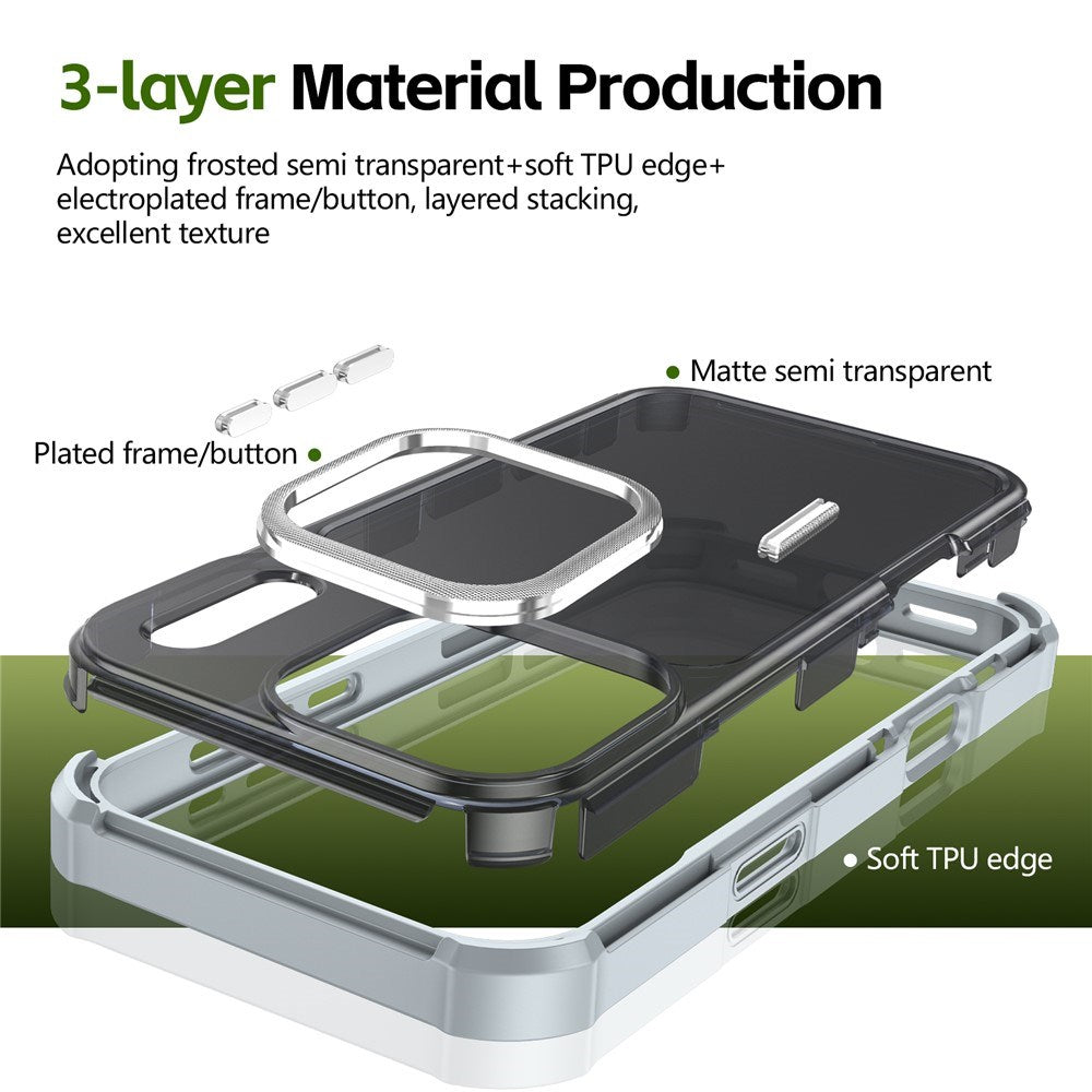 iPhone 17 Pro EIDERWOOD Matt Hybrid Plast Skal - MagSafe Kompatibel - Grå