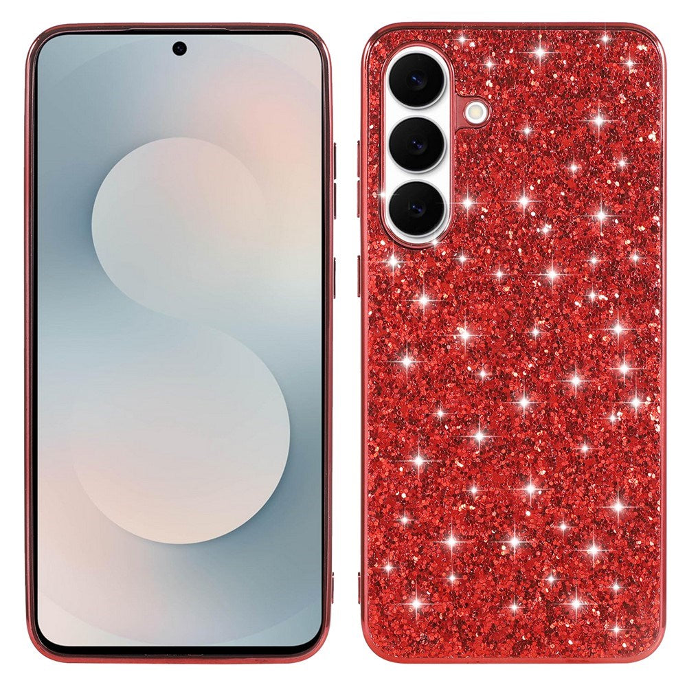Samsung Galaxy A57 EIDERWOOD Plast Glitter Skal - Röd