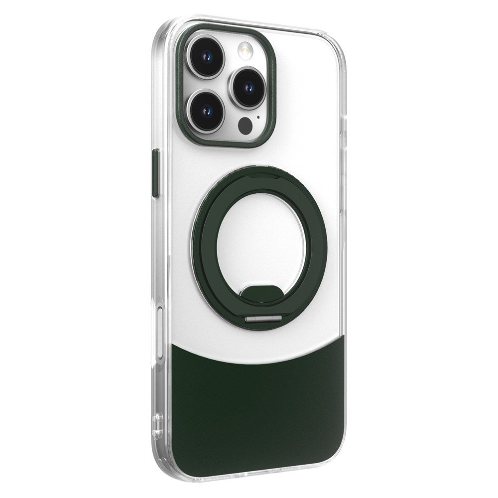 iPhone 17 EIDERWOOD Hybrid Skal med Stativfunktion - MagSafe Kompatibel - Genomskinlig / Grön