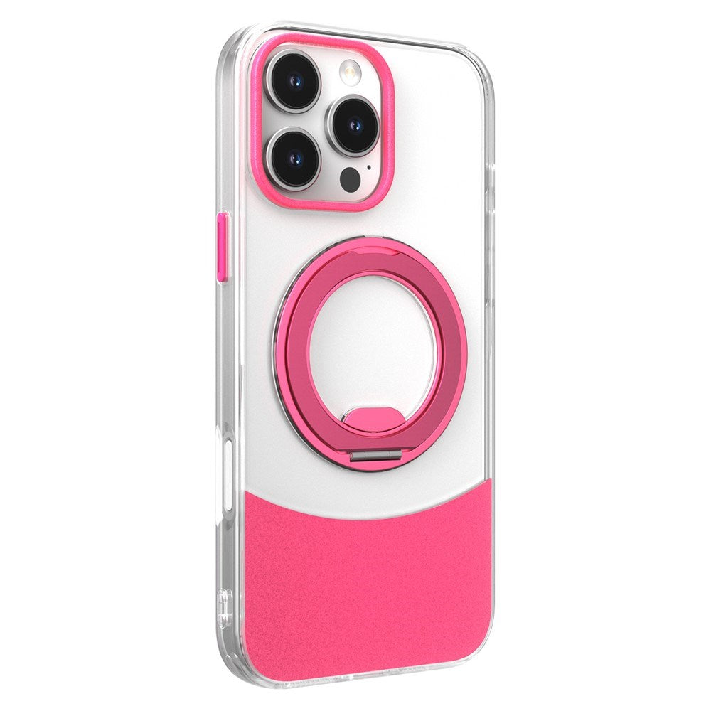 iPhone 16 EIDERWOOD Hybrid Skal med Stativfunktion - MagSafe Kompatibel - Genomskinlig / Pink