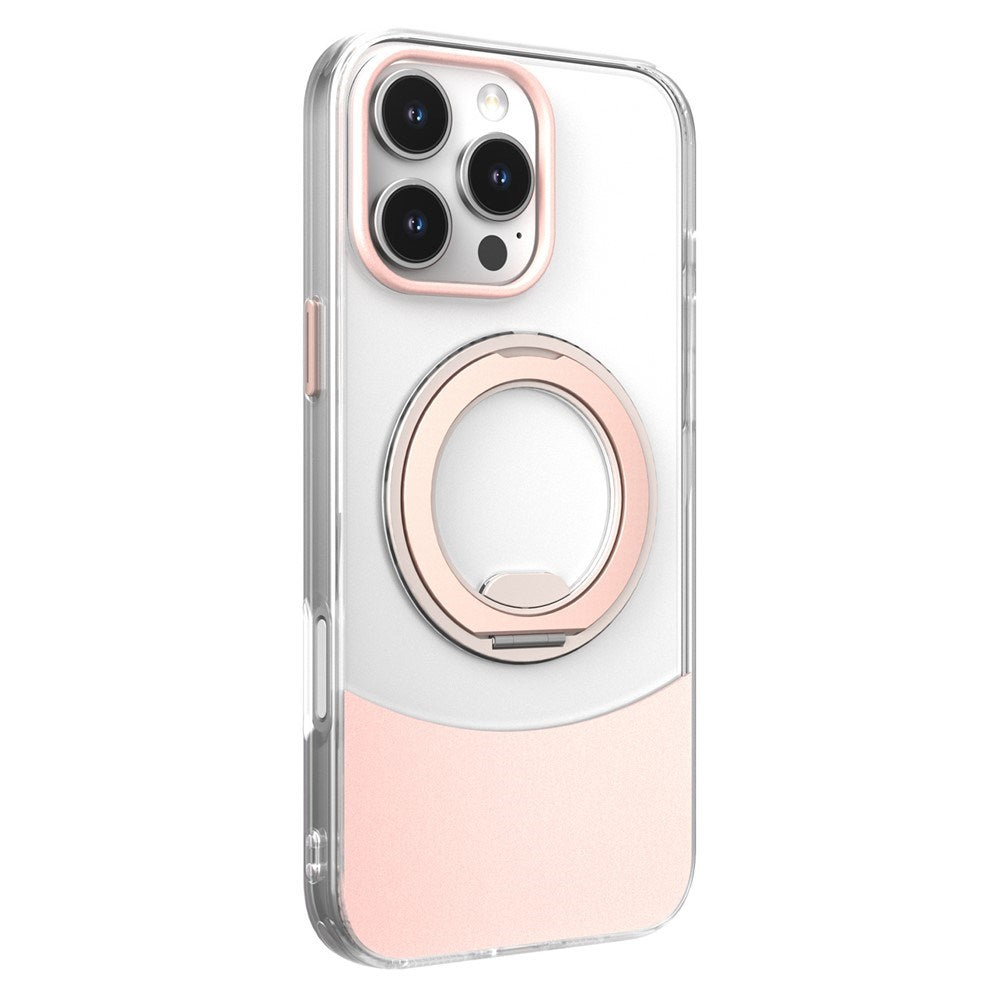 iPhone 14 Pro EIDERWOOD Hybrid Skal med Stativfunktion - MagSafe Kompatibel - Genomskinlig / Rosa
