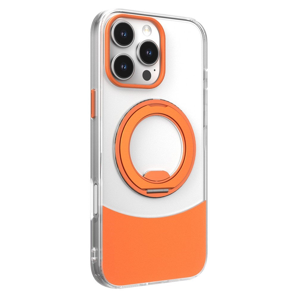 iPhone 14 Pro EIDERWOOD Hybrid Skal med Stativfunktion - MagSafe Kompatibel - Genomskinlig / Orange