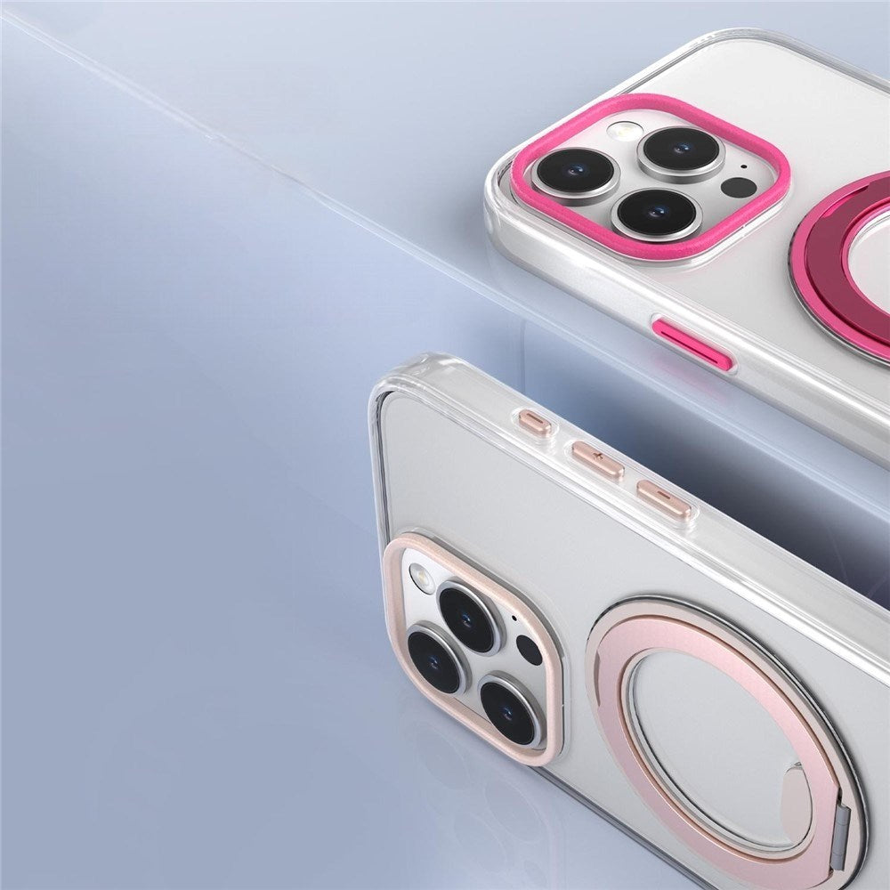 iPhone 17 EIDERWOOD Hybrid Skal med Stativfunktion - MagSafe Kompatibel - Genomskinlig / Rosa