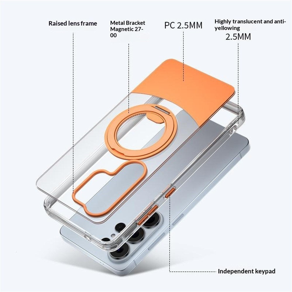 Samsung Galaxy S26 Ultra EIDERWOOD Hybrid Skal med Stativfunktion - MagSafe Kompatibel - Genomskinlig / Pink