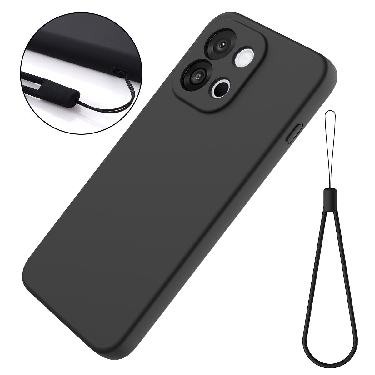 OnePlus Nord 6 EIDERWOOD Fodrat Silikon Skal m. Rem - Svart