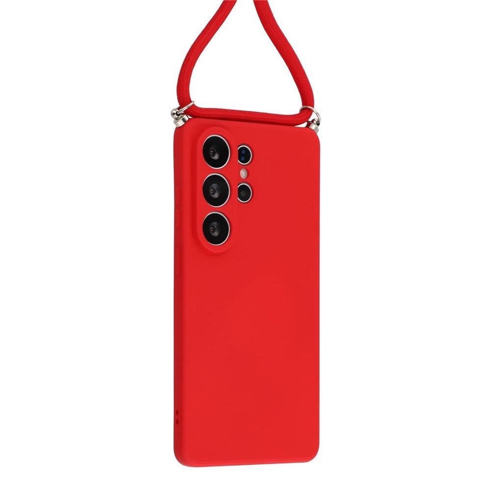 Samsung Galaxy S26 Ultra EIDERWOOD Fodrat Flexibelt Plast Skal m. Rem - Röd