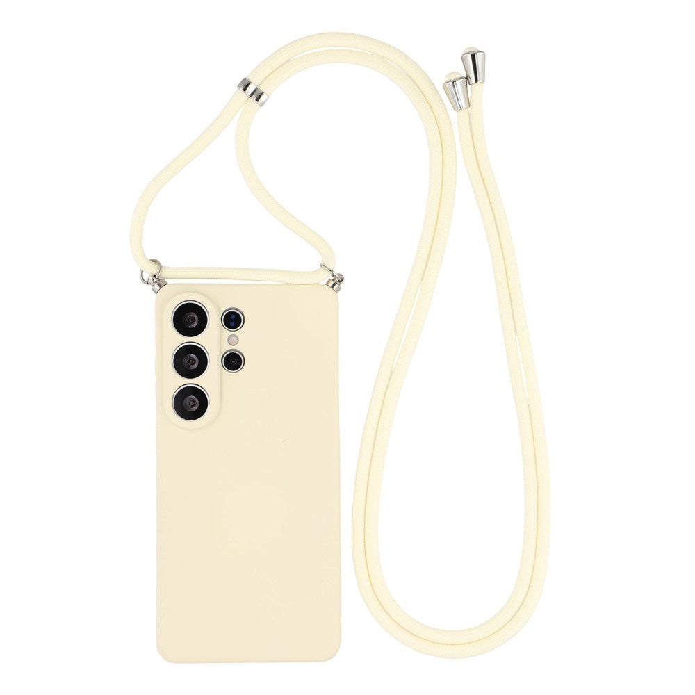 Samsung Galaxy S26 Ultra EIDERWOOD Fodrat Flexibelt Plast Skal m. Rem - Beige