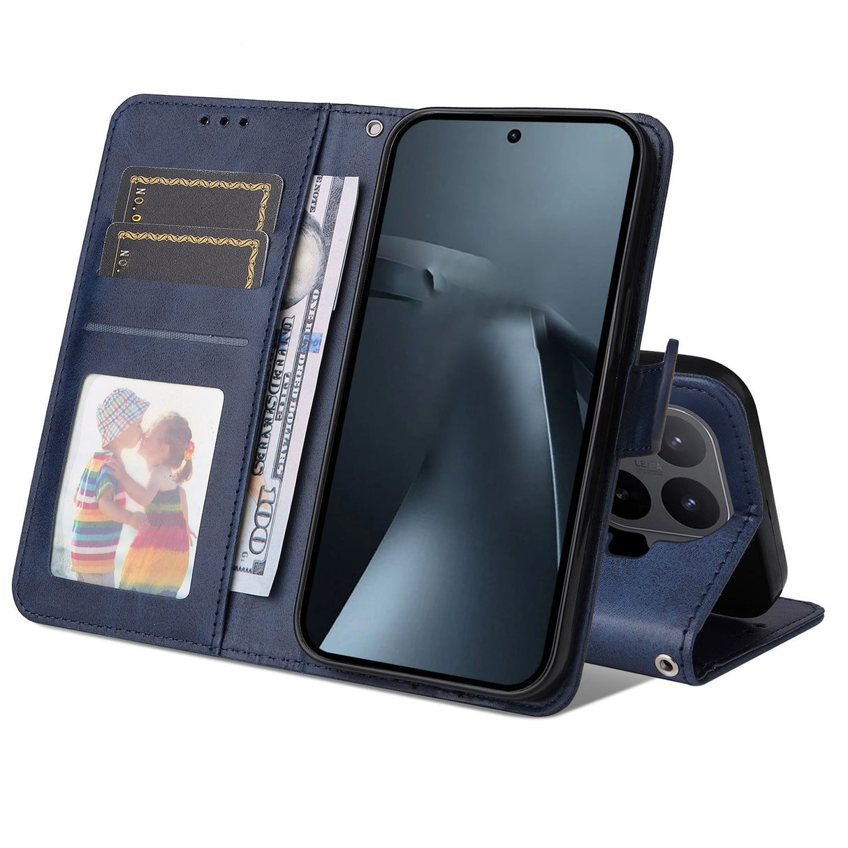 Xiaomi 17T EIDERWOOD Konstläder Fodral m. Rem - Blå