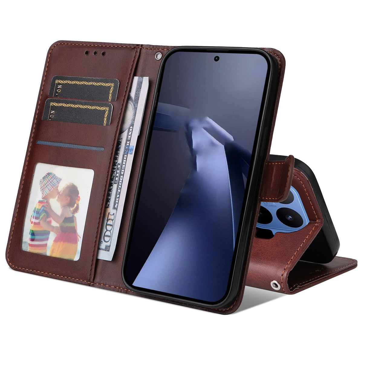 Xiaomi 17T Pro EIDERWOOD Konstläder Fodral m. Rem - Brun