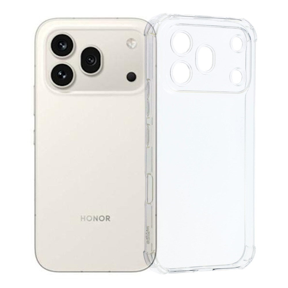 Honor 600 Pro EIDERWOOD Flexibelt Plast Skal m. Stötdämpande Hörn - Genomskinlig