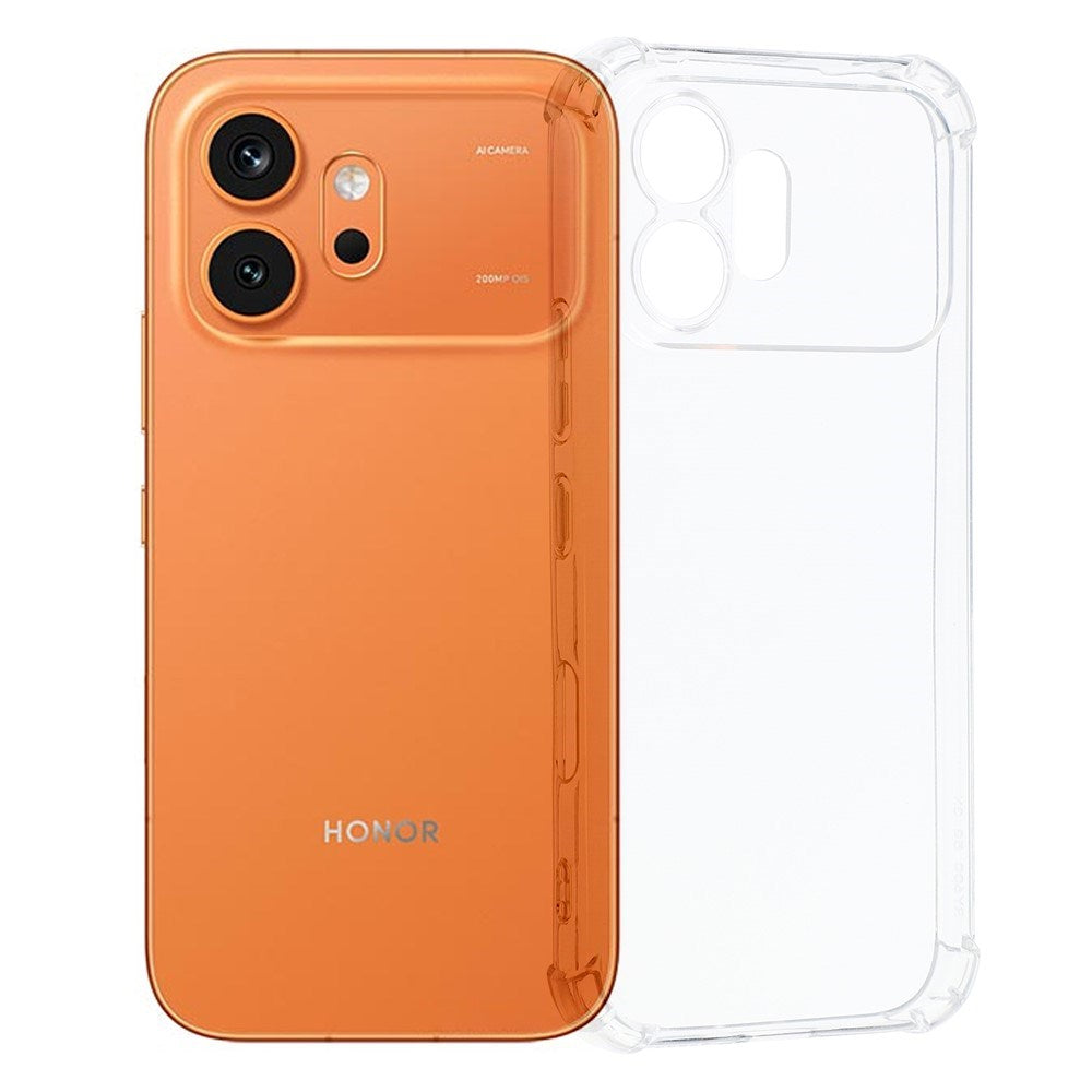Honor 600 EIDERWOOD Flexibelt Plast Skal m. Stötdämpande Hörn - Genomskinlig