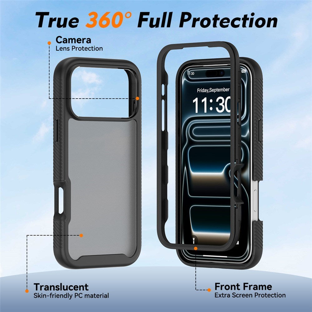 iPhone 18 Pro Max / 17 Pro Max EIDERWOOD Tvådelat Matt Hybrid Plast Skal - Svart