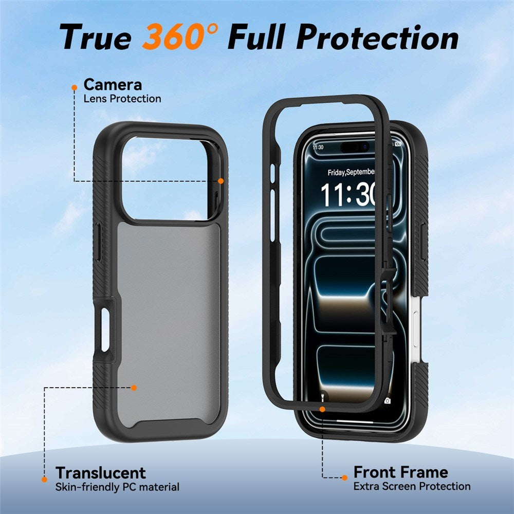 iPhone 18 Pro / 17 Pro EIDERWOOD Tvådelat Matt Hybrid Plast Skal - Svart