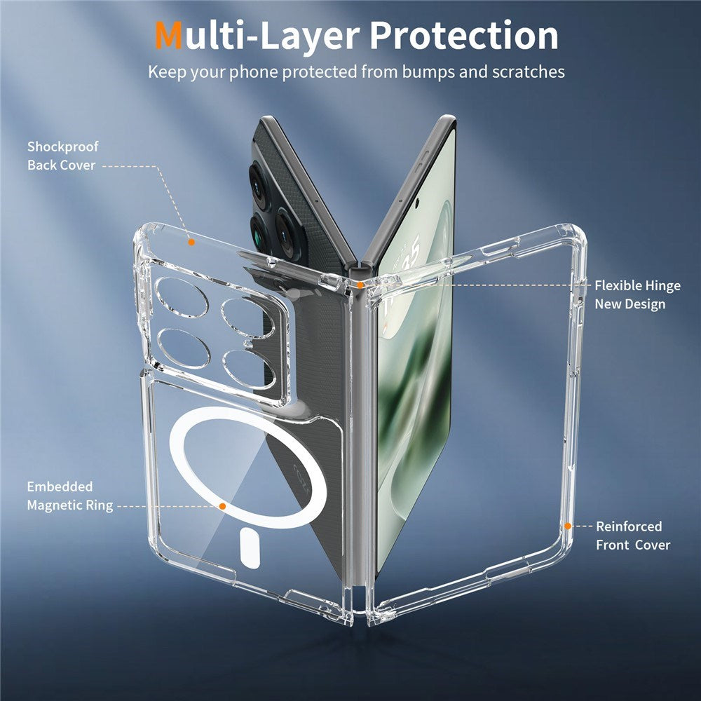 Motorola Razr Fold EIDERWOOD Hybrid Plast Skal - MagSafe Kompatibel - Genomskinlig