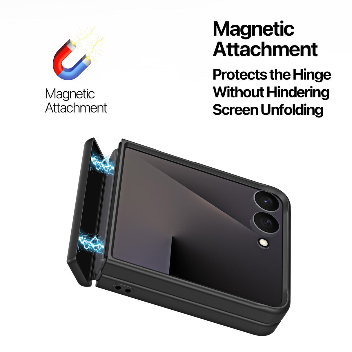 Samsung Galaxy Z Flip8 DUX DUCIS Hybrid Skal med Matt Baksida – MagSafe Kompatibel – Svart