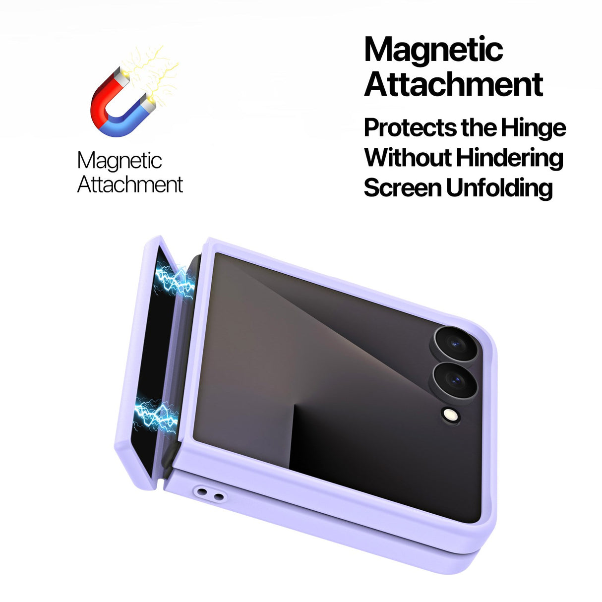 Samsung Galaxy Z Flip8 DUX DUCIS Hybrid Skal med Matt Baksida – MagSafe Kompatibel – Lila