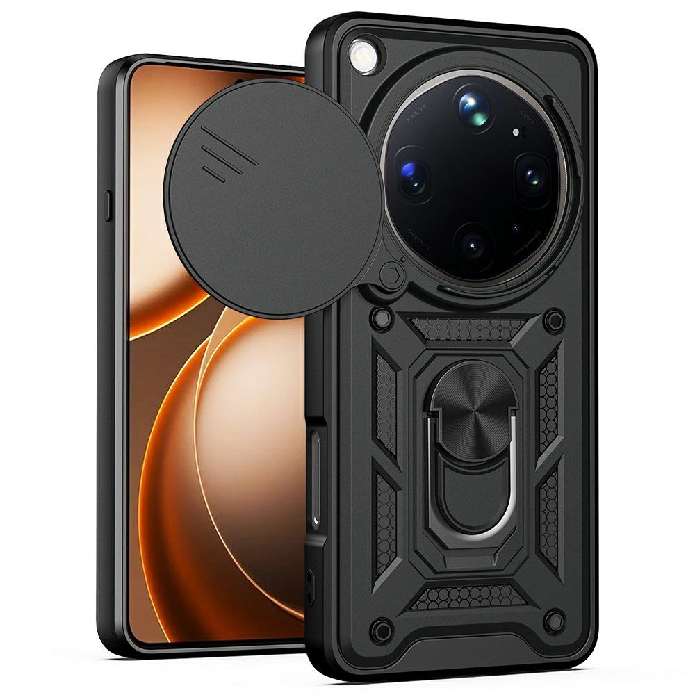 OPPO Find X9 Ultra EIDERWOOD Hantverkare Skal med 360° Roterbar Camslider & Kickstand - Svart