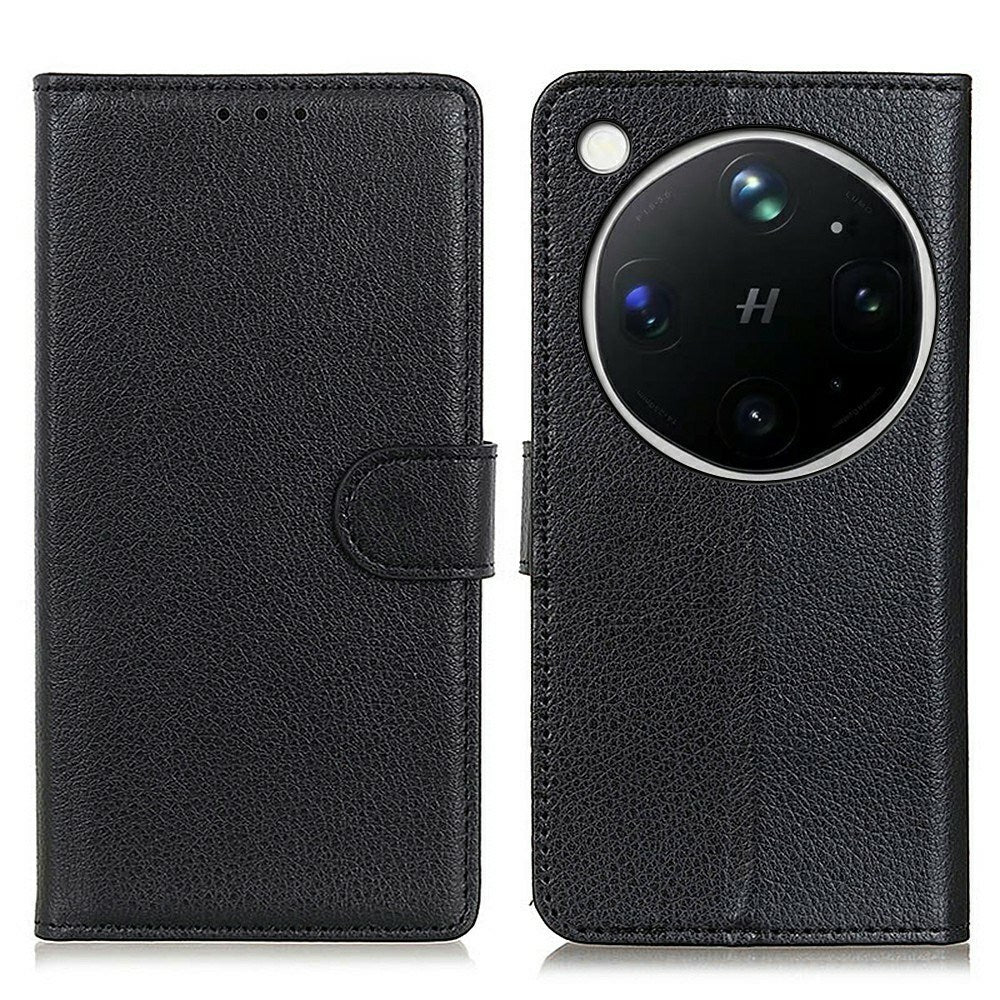 OPPO Find X9 Ultra EIDERWOOD Konstläder Fodral m. Korthållare & Stativfunktion - Svart