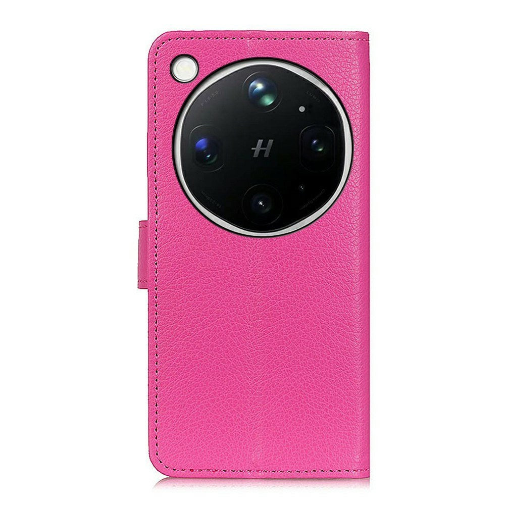 OPPO Find X9 Ultra EIDERWOOD Konstläder Fodral m. Korthållare & Stativfunktion - Rosa