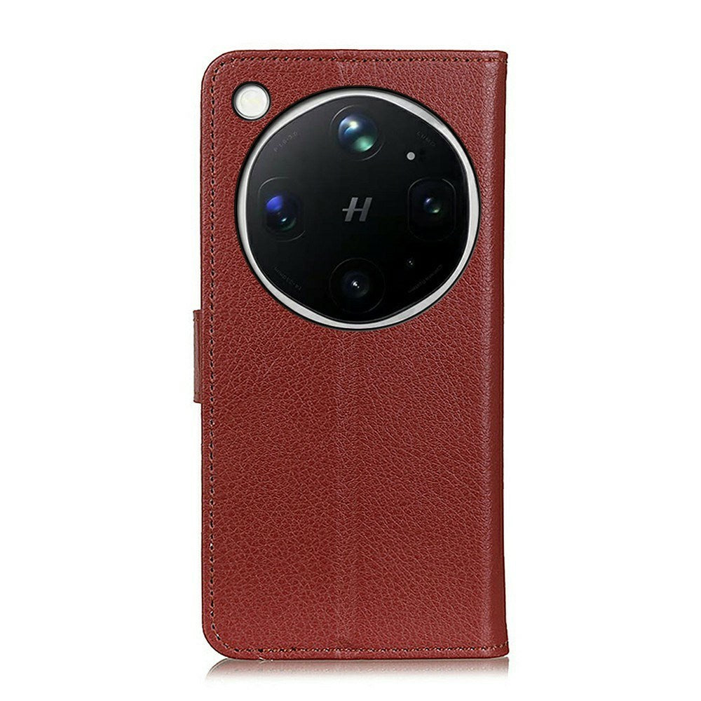 OPPO Find X9 Ultra EIDERWOOD Konstläder Fodral m. Korthållare & Stativfunktion - Brun