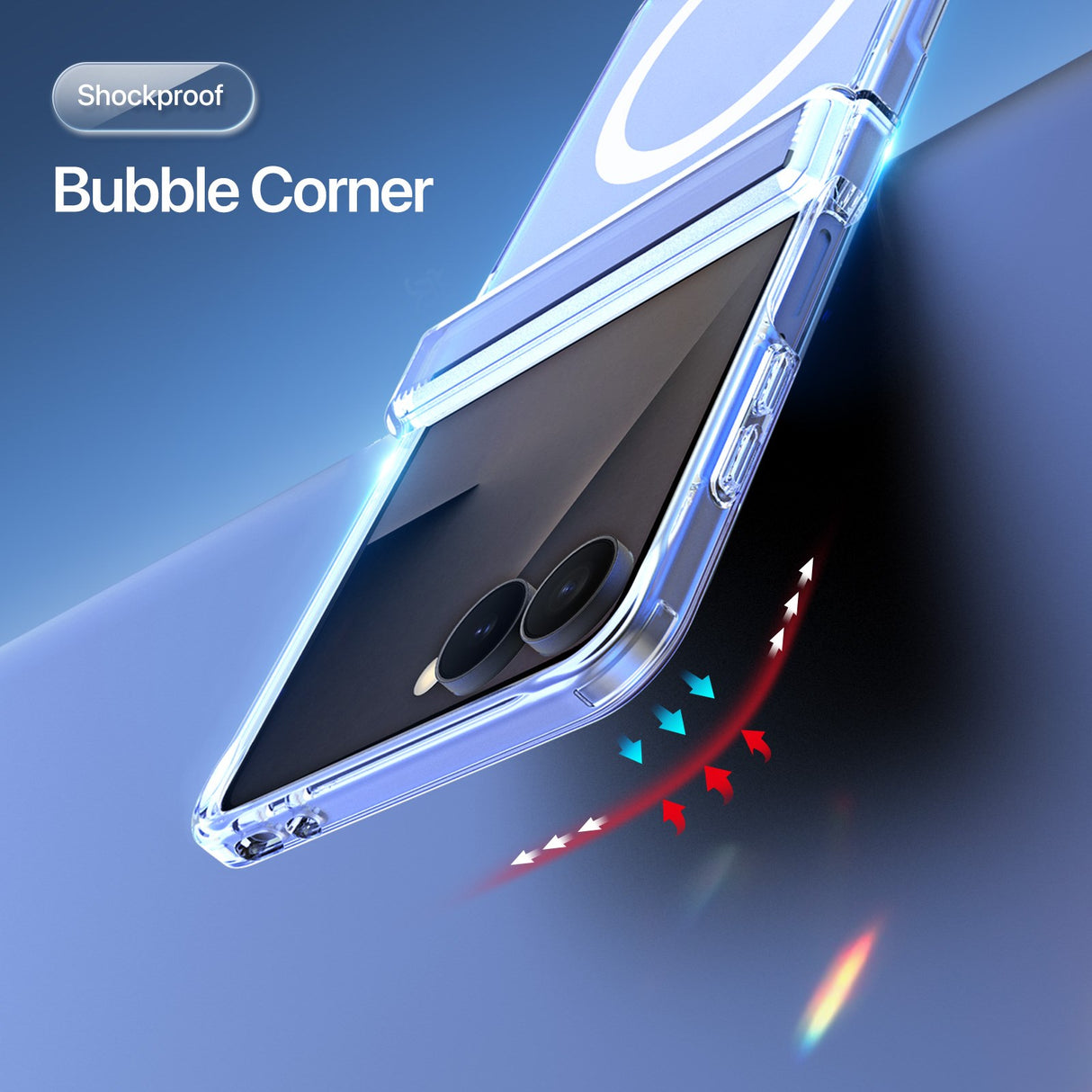 Samsung Galaxy Z Flip8 DUX DUCIS Hybrid Skal - MagSafe Kompatibelt - Genomskinlig