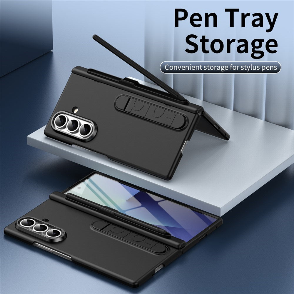 Samsung Galaxy Z Fold8 Hård Plast Skal m. Skärmskydd & Ställfunktion - Svart