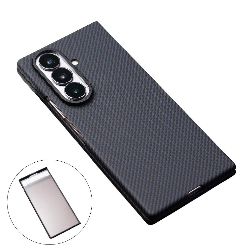 Samsung Galaxy Z Fold8 Hårt Plast Carbon Skal - MagSafe Kompatibel - Svart