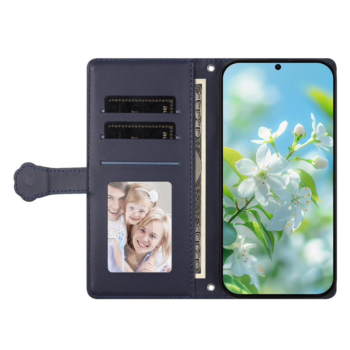 iPhone 18 Pro Max / 17 Pro Max Fodral med 3D-Kattöron - Korthållare & Stativfunktion - Lila