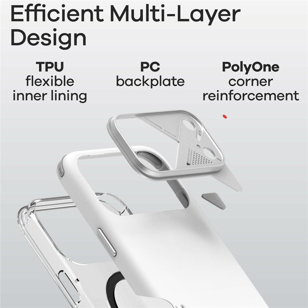 iPhone 17 Pro AULUMU Stötdämpande Hybrid Skal - MagSafe Kompatibelt - Svart