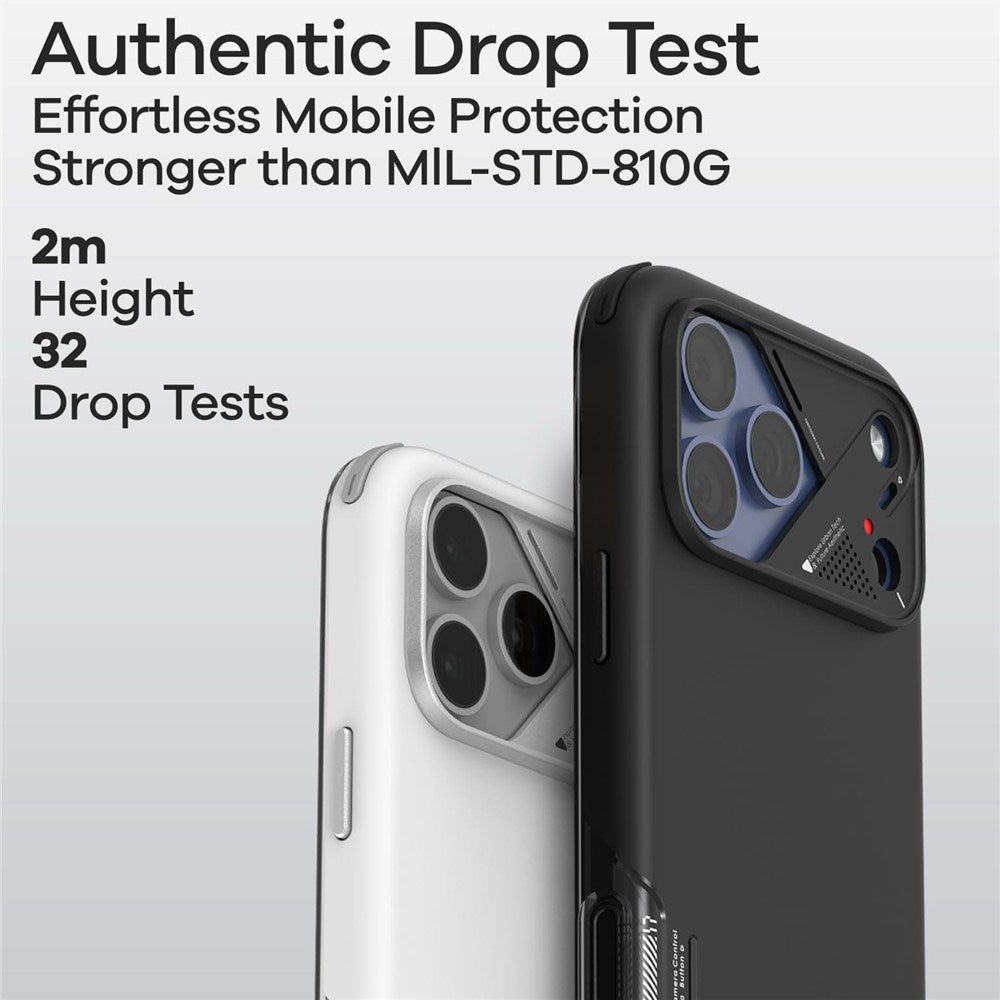 iPhone 17 Pro AULUMU Stötdämpande Hybrid Skal - MagSafe Kompatibelt - Svart