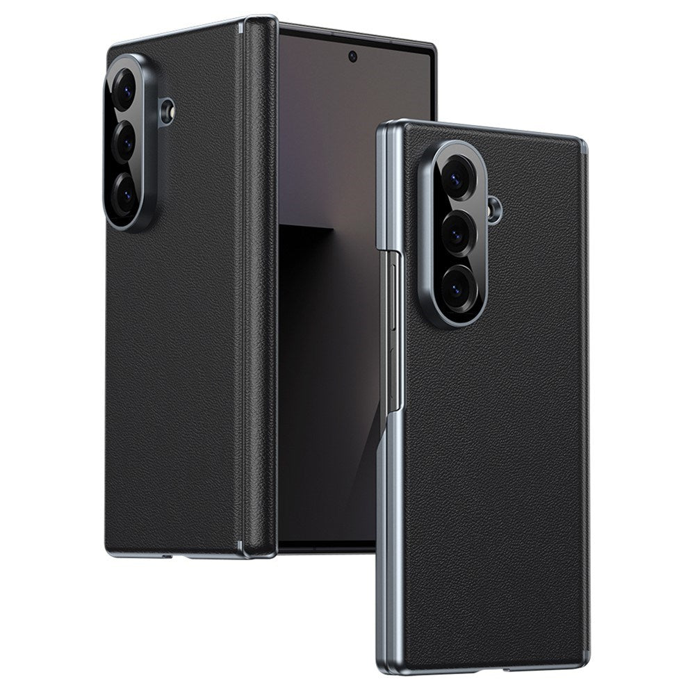 Samsung Galaxy Z Fold8 Ultra Konstläder Baksida Skal - Svart