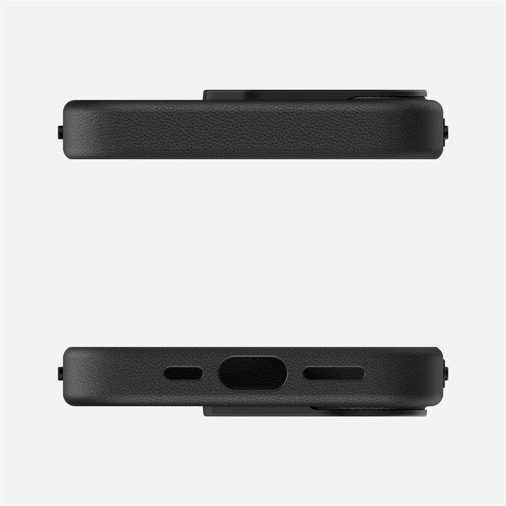 iPhone 17 AULUMU Konstläder Skal - MagSafe Kompatibel - Svart