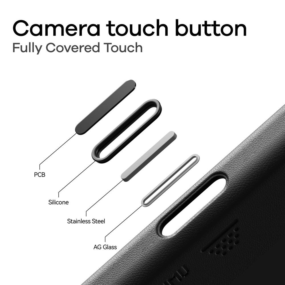 iPhone 17 AULUMU Konstläder Skal - MagSafe Kompatibel - Svart