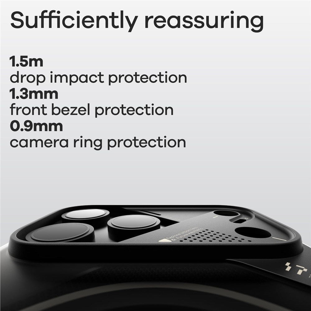 iPhone 17 Pro AULUMU Luminous Flexibelt Plast Skal - MagSafe Kompatibel - Svart