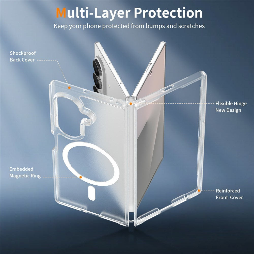 Samsung Galaxy Z Fold8 Matt Flexibelt Plast Skal - MagSafe Kompatibel - Genomskinlig