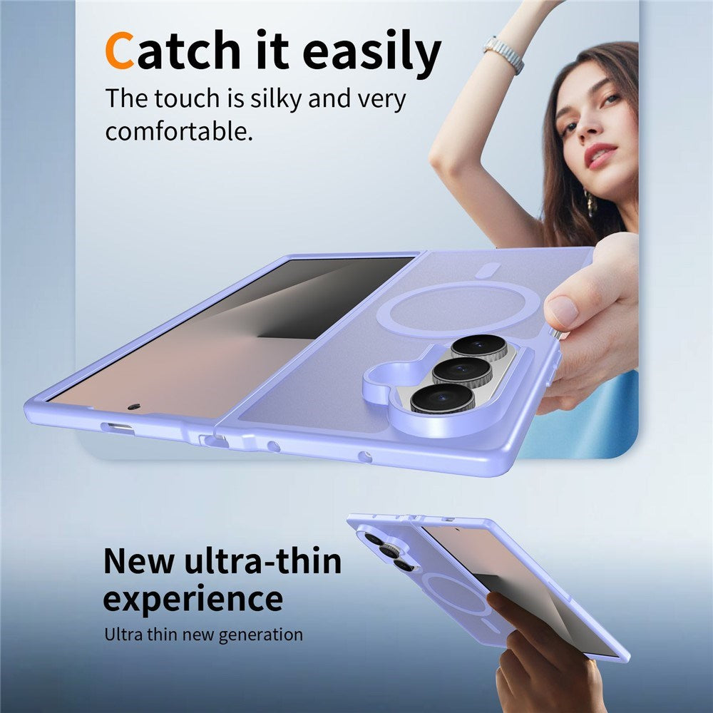 Samsung Galaxy Z Fold8 Matt Flexibelt Plast Skal - MagSafe Kompatibel - Lila