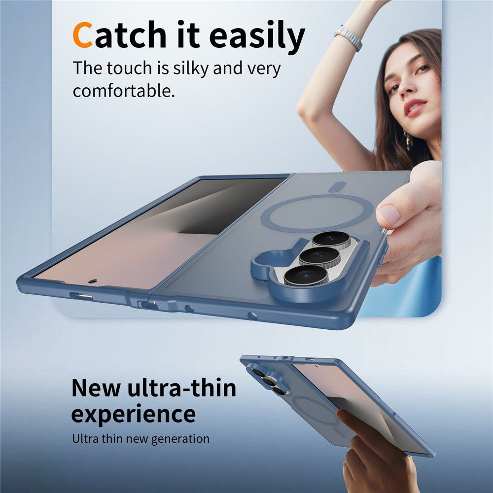 Samsung Galaxy Z Fold8 Matt Flexibelt Plast Skal - MagSafe Kompatibel - Blå