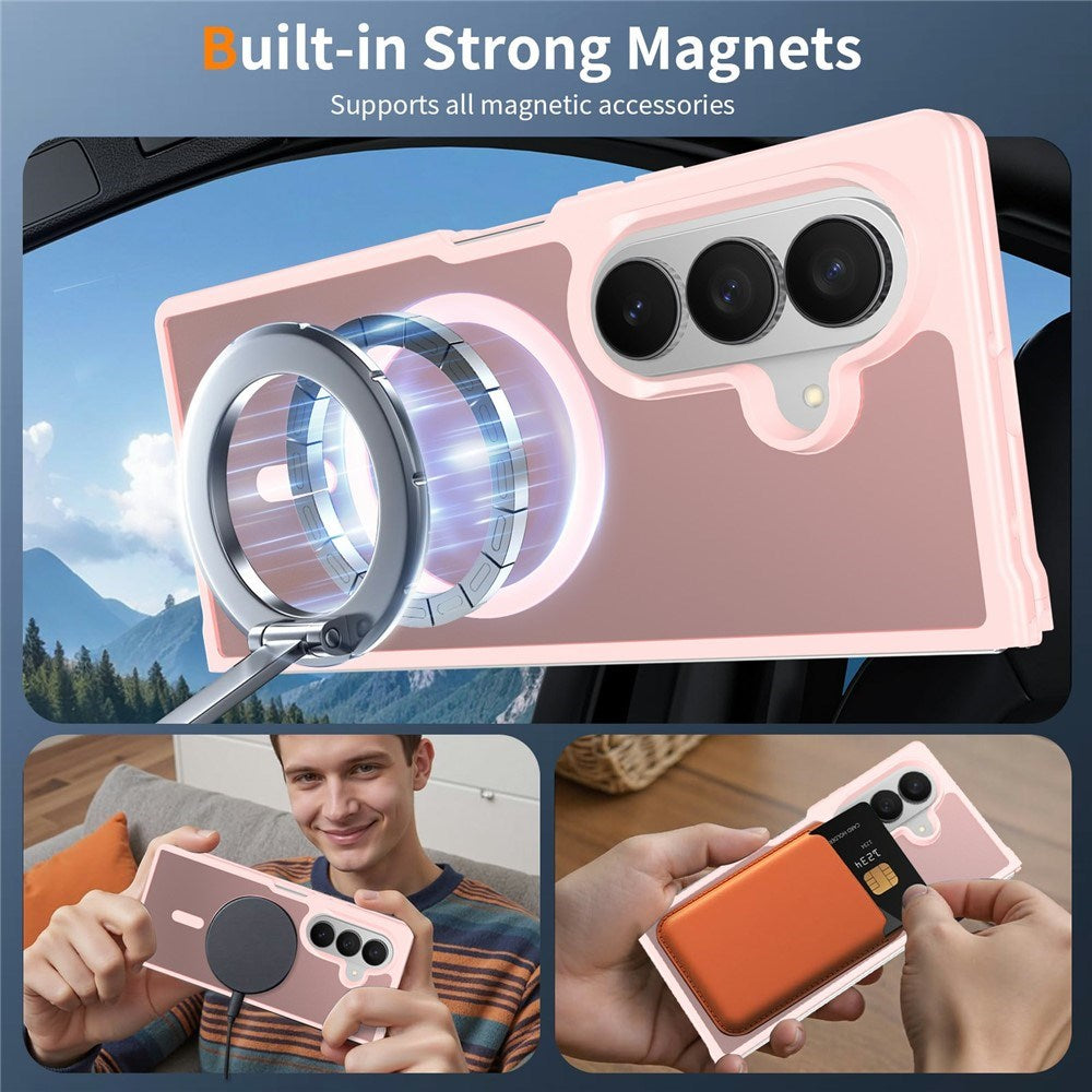 Samsung Galaxy Z Fold8 Matt Flexibelt Plast Skal - MagSafe Kompatibel - Rosa