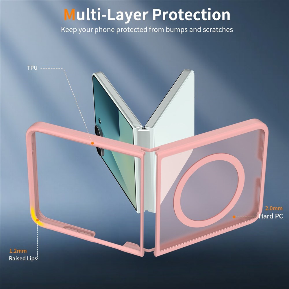 Samsung Galaxy Z Flip8 Matt Flexibelt Plast Skal - MagSafe Kompatibel - Rosa