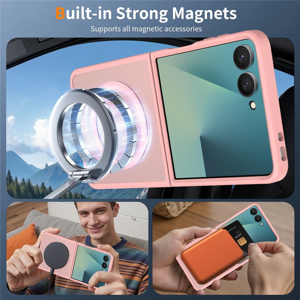 Samsung Galaxy Z Flip8 Matt Flexibelt Plast Skal - MagSafe Kompatibel - Rosa