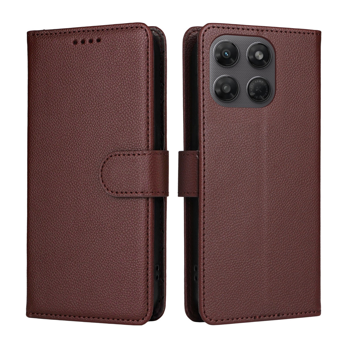 Motorola Moto G47 / G37 EIDERWOOD Flipfodral (RFID-blockerande) - Brun