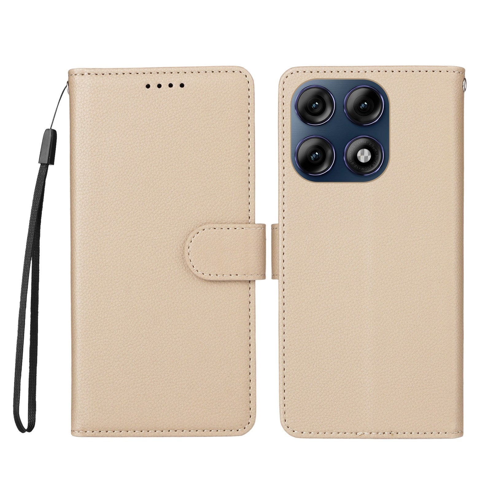 Motorola Edge 70 Pro EIDERWOOD Konstläder Fodral m. Rem - Beige