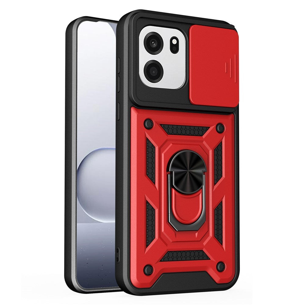 OnePlus Nord CE6 EIDERWOOD Hybrid Hantverkar Skal m. Kickstand & Cam Slider - Röd