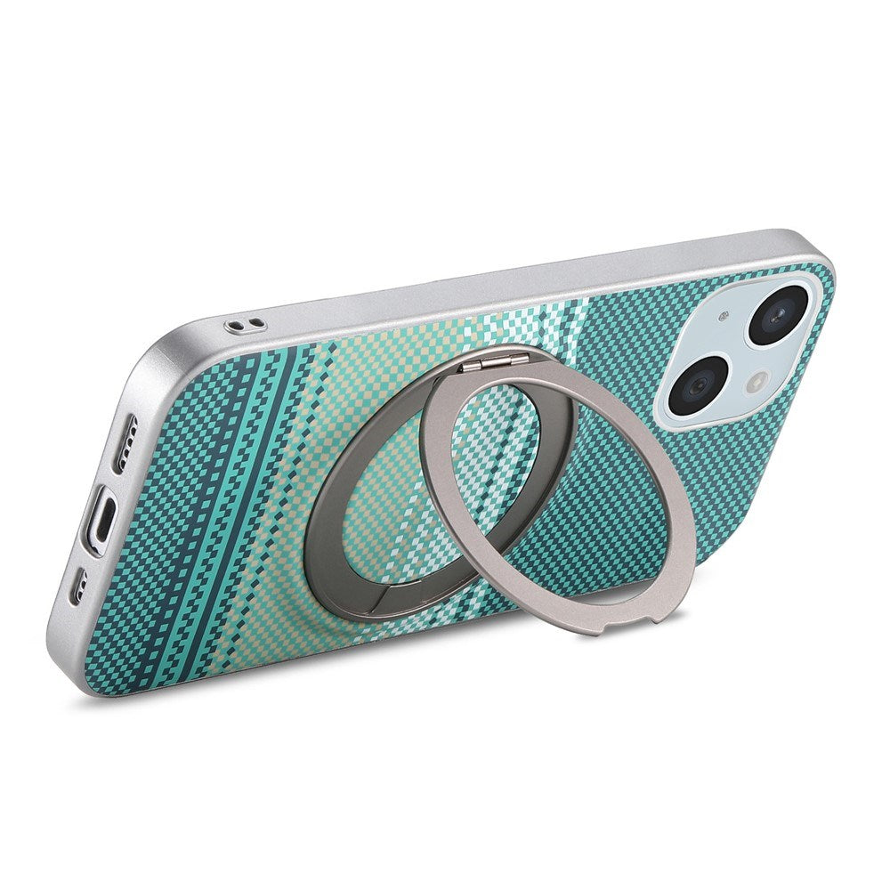 iPhone 14 / 13 EIDERWOOD Hybrid Plast Gradient Skal m. Roterande Kickstand - MagSafe Kompatibel - Grön