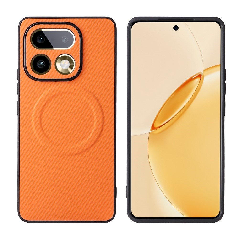 Realme 16 Pro+ EIDERWOOD Hybrid Carbon Skal - MagSafe Kompatibel - Orange