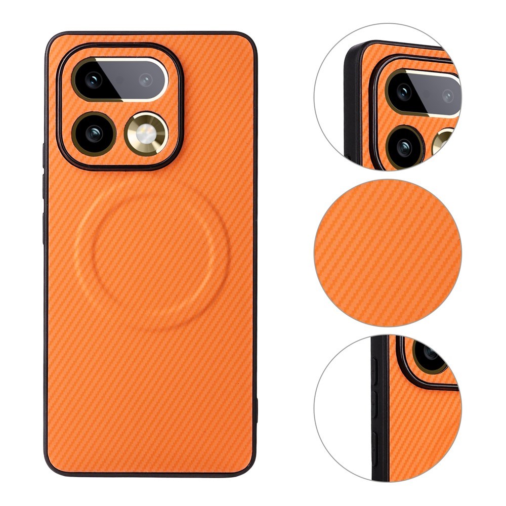 Realme 16 Pro+ EIDERWOOD Hybrid Carbon Skal - MagSafe Kompatibel - Orange
