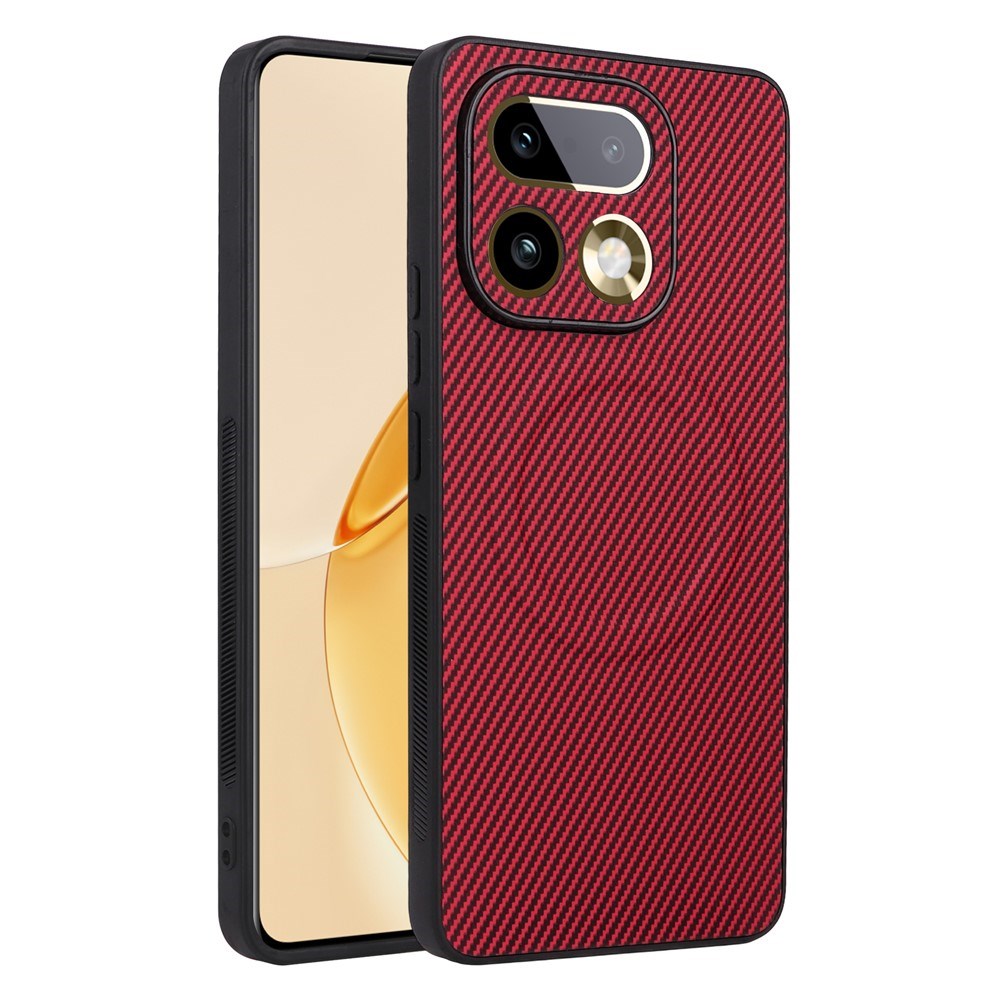 Realme 16 Pro+ EIDERWOOD Hybrid Carbon Skal - MagSafe Kompatibel - Röd