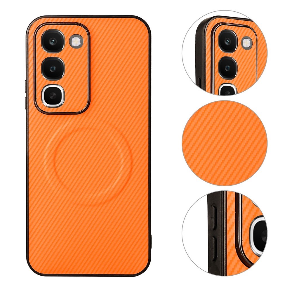 Realme C100 EIDERWOOD Hybrid Carbon Skal - MagSafe Kompatibel - Orange