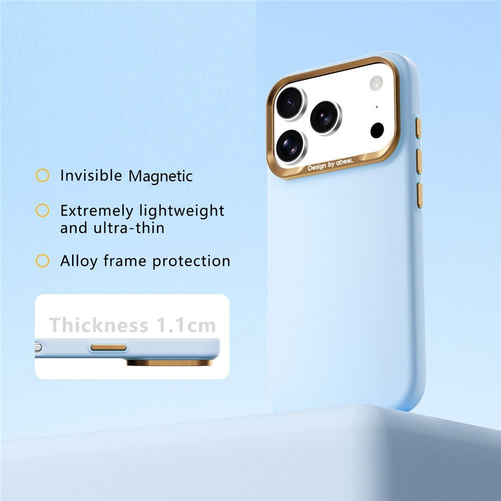 iPhone 18 Pro Max / 17 Pro Max ABEEL Hårt Soft-Touch Plast Skal - MagSafe Kompatibel - Ljusblå